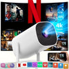 New Portable Projector With WiFi 6 And Wireless 5.0, Native 720P Support 4K Smart Projector, Adjustable Screen, 180° Rotation, high quality visibility.